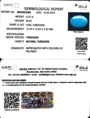 6.42/CT Natural Govt. Lab Certified Turquoise-832
